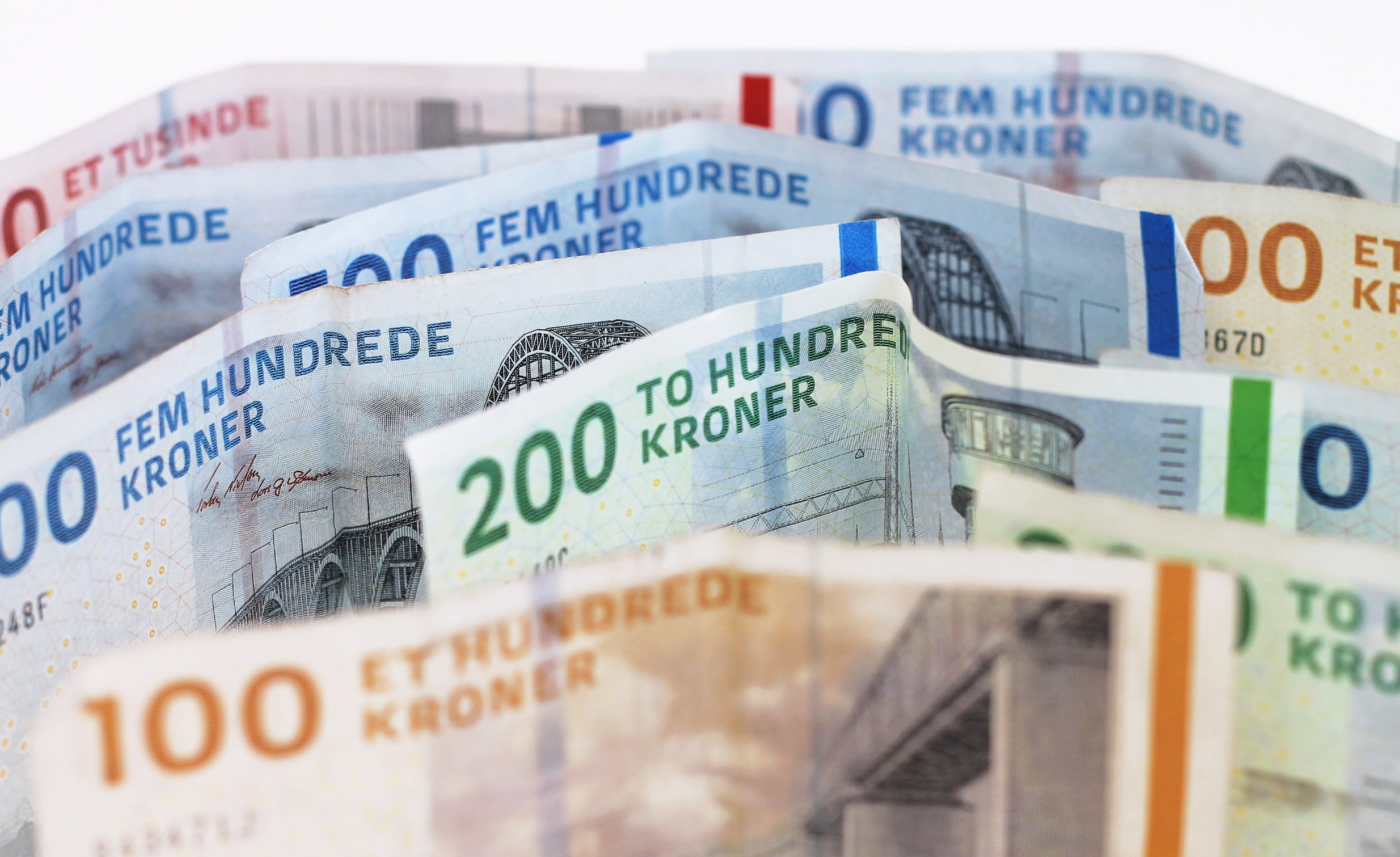 Stablet mønter i DKK